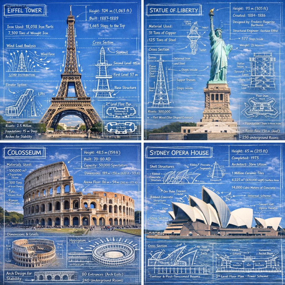 Photography: Create an infographic image of [LANDMARK], combining a real photograph of the ...
